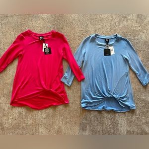 2 NWT Bobeau ladies tunics size small